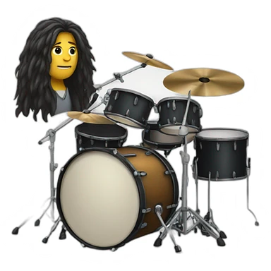 a long haired drummer sticker