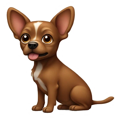 A tiny brown dog with huge ears sticker