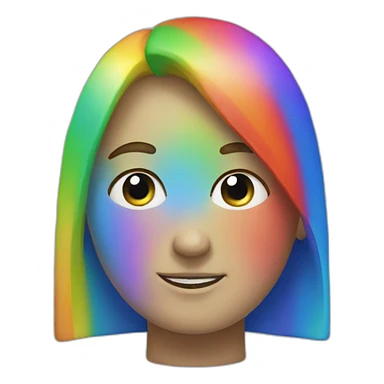 rainbow-face sticker
