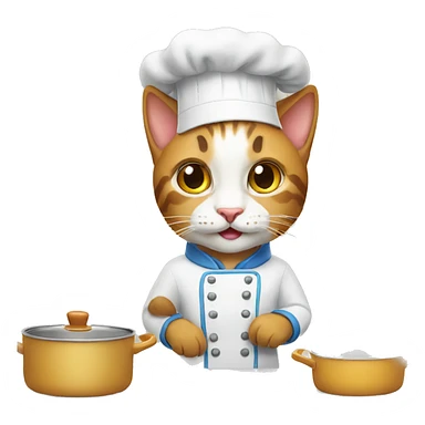Cat cook sticker