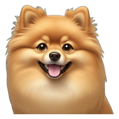 smiling tan pomeranian sticker