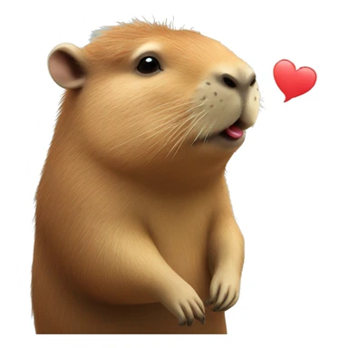 Capybara blowing kisses sticker