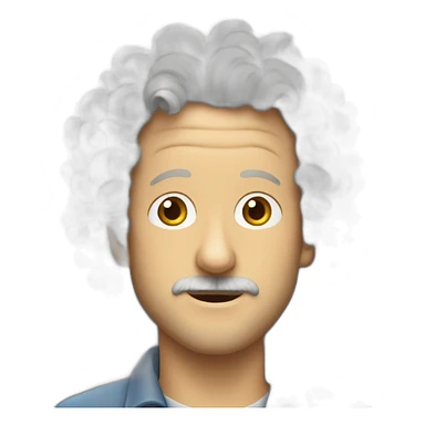 Daniel Stern with curly hair sticker