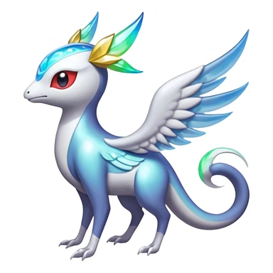 Angelic Divine Iridescent Bioluminescent Translucent Luminescent Diaphanous Shiny Colorful Meloetta-Latias-Koraidon-Peppercat-Wargreymon-Protogen-Fakémon-fusion-hybrid-creature sticker