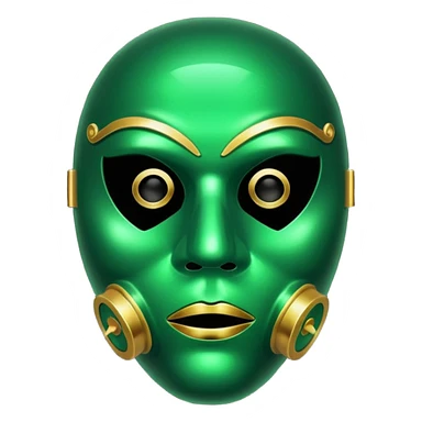 glitter green toxic mask sticker