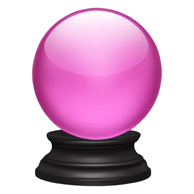 pink crystal ball sticker