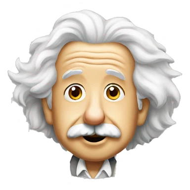 Albert Einstein con un emojis de risa sticker