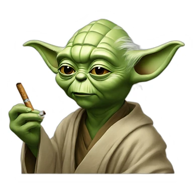 Yoda avec un cigare sticker