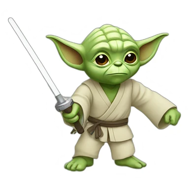 yoda making fencing sticker