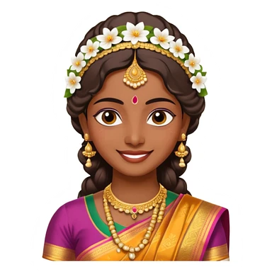 south indian bride getup. sticker