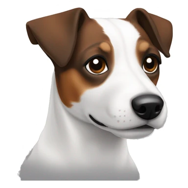 jack russell, black brown and white sticker