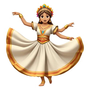 Cinematic Realistic Sirtaki Dance Emoji, depicted as a vibrant traditional Greek dance scene with flowing movements and expressive costumes, rendered with dynamic textures and warm festive lighting that captures its cultural exuberance. sticker