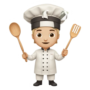 High resolution of   realistic full body chef distorted , no extra hybrid sticker