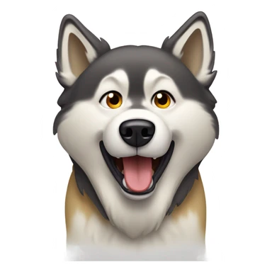 Husky, golden beige Who screams sticker