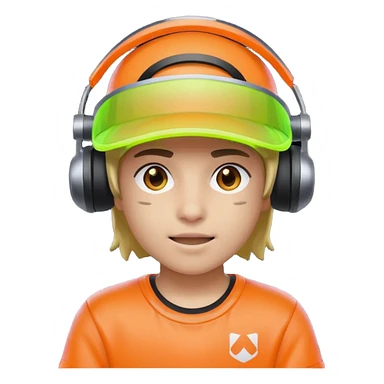 Neon Visor Gamer sticker