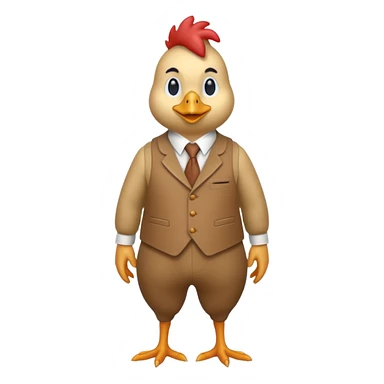 Chicken wearing slacks sticker