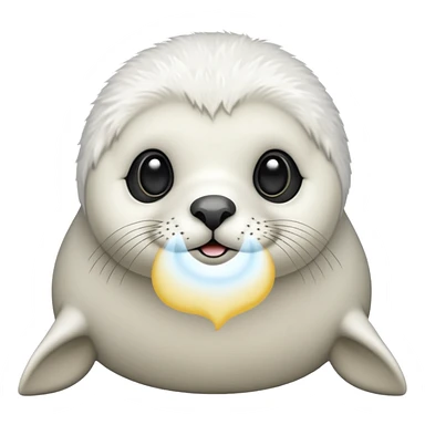 cute white fur seal sticker