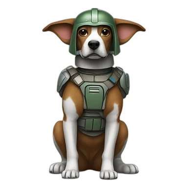 Dog with six fett  sticker