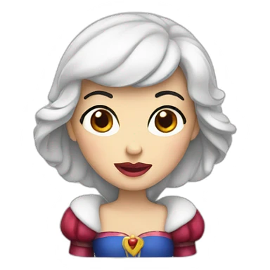 Snow white emoji sticker