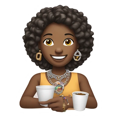 outdoor smile with jewelry cup sticker