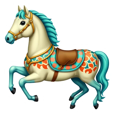 retro horses sticker