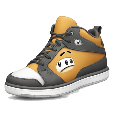 sneaker with smile sticker