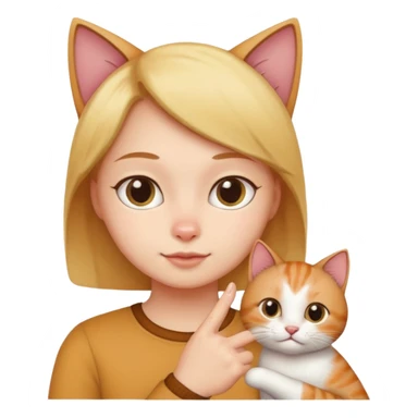Putting finger in cat sticker