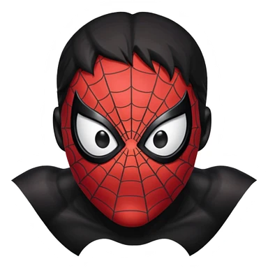 Spiderman face black costume sticker