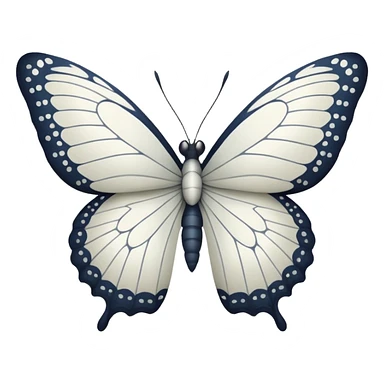 White butterfly sticker