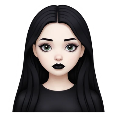 Gothic girl sticker