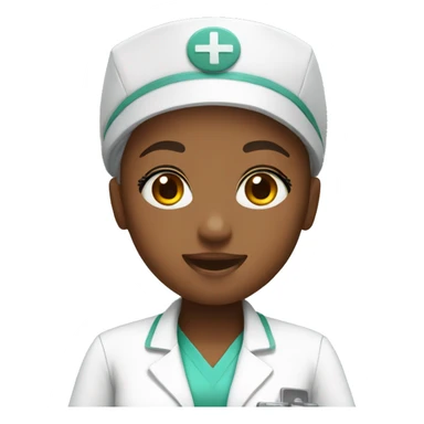 Cute nurse sticker