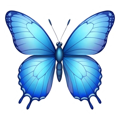 blue butterfly small sticker