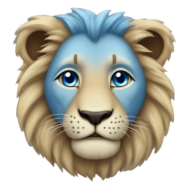 Lion w blue eyes  sticker