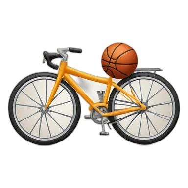 basketball on a bike sticker