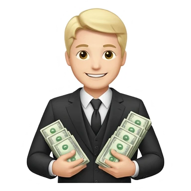 RICH MAN WITH INFINETE MONEY sticker