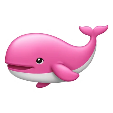 Pink whale sticker