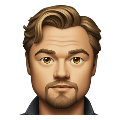 portrait of leonardo dicaprio sticker