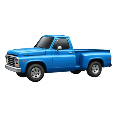blue pickup truck side view sticker