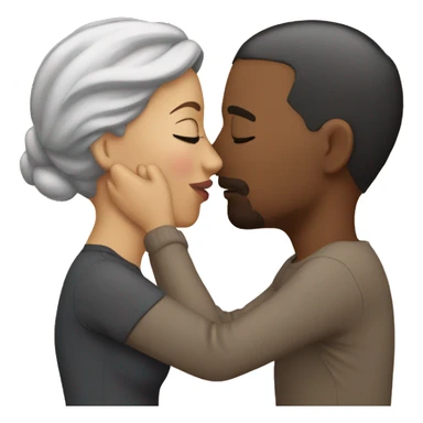 The couple is kissing sticker