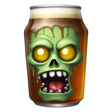 Zombie drink beer sticker