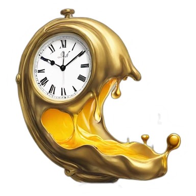 Salvador Dali Melting clock sticker