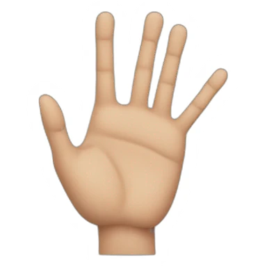 four finger of hand sticker