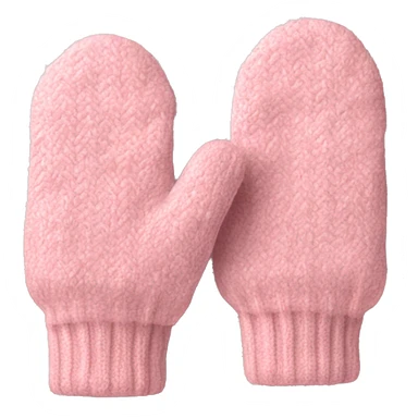 2 soft pink mittens sticker
