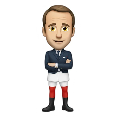 Macron avec calvitie sticker