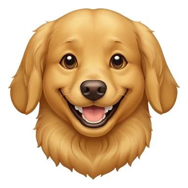 Dog smiling with gold teeth sticker