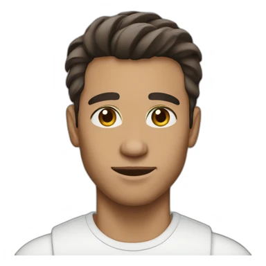 brunette man medium hair clean shaven sticker