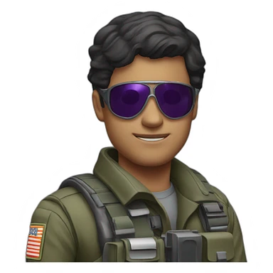 A military pilot with dark purple helmet do this 👍🏻  sticker