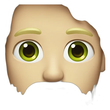 White man blonde beard dark green eyes sticker