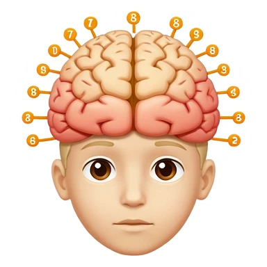 Young school boy with genius mathematic brain sticker