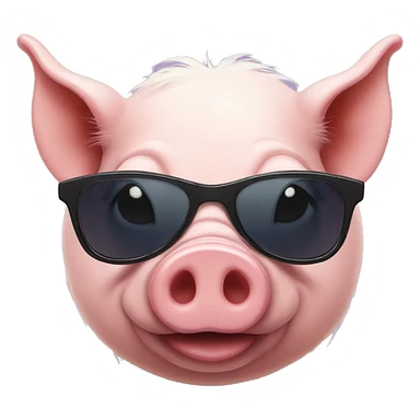 pig wearing sunglasses sticker